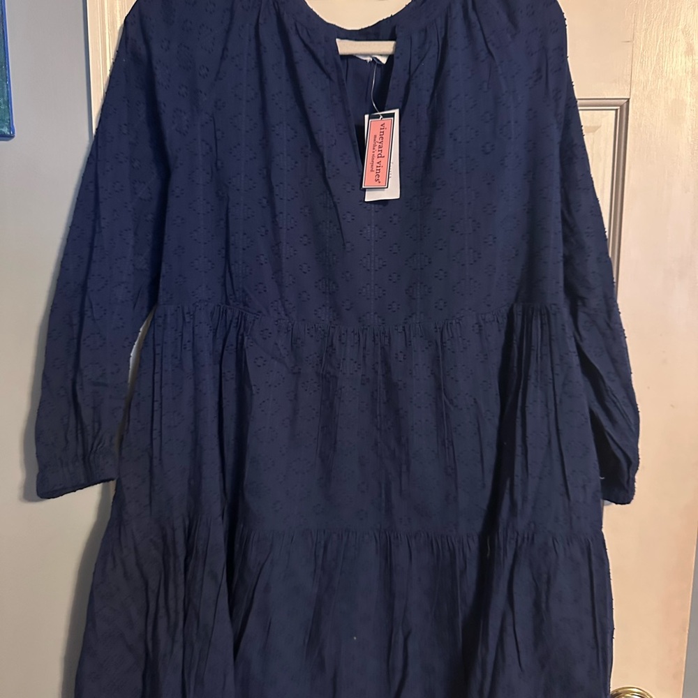 Vineyard Vines Blue Casual Long Sleeve Sundress